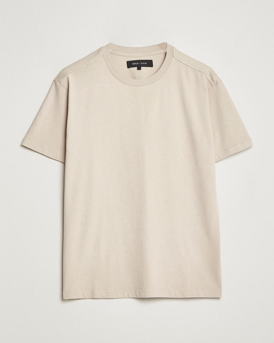 Uomini | T-shirt | Replay | Sartoriale Heavy Crew Neck T-Shirt Cement