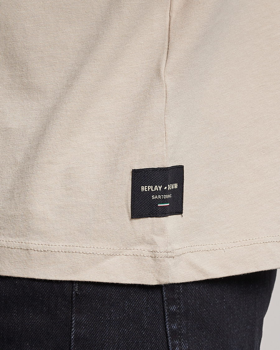 Uomini | T-shirt | Replay | Sartoriale Heavy Crew Neck T-Shirt Cement