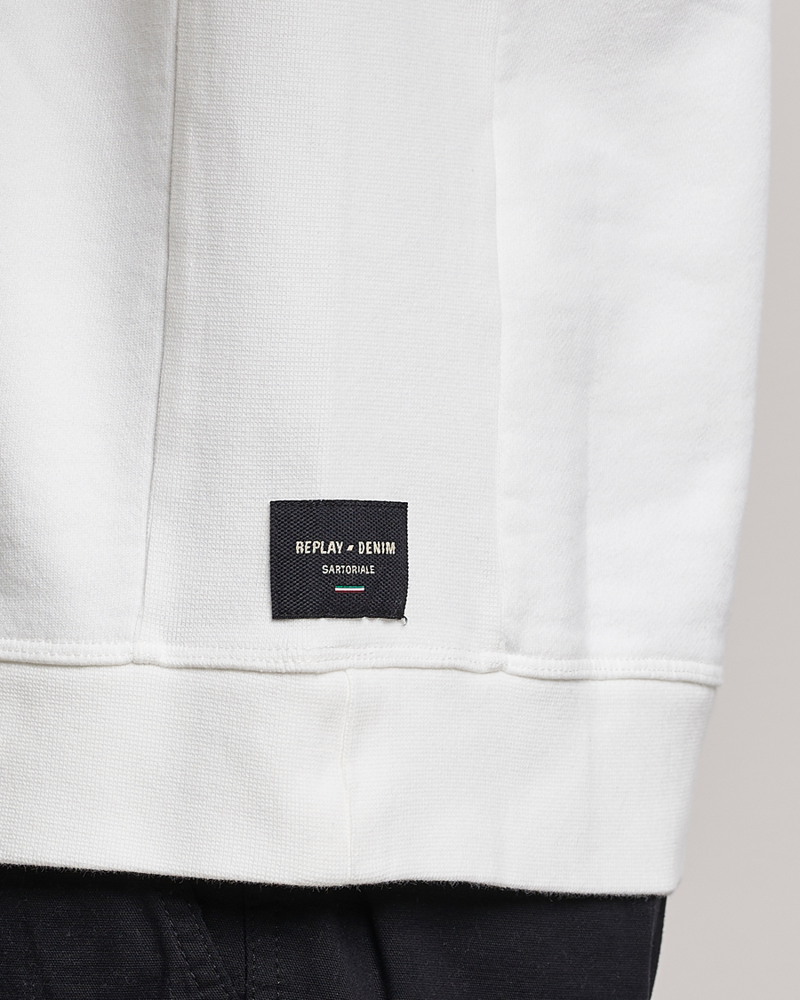 Uomini | Maglieria | Replay | Sartoriale Jersey Crew Neck Sweatshirt Chalk White