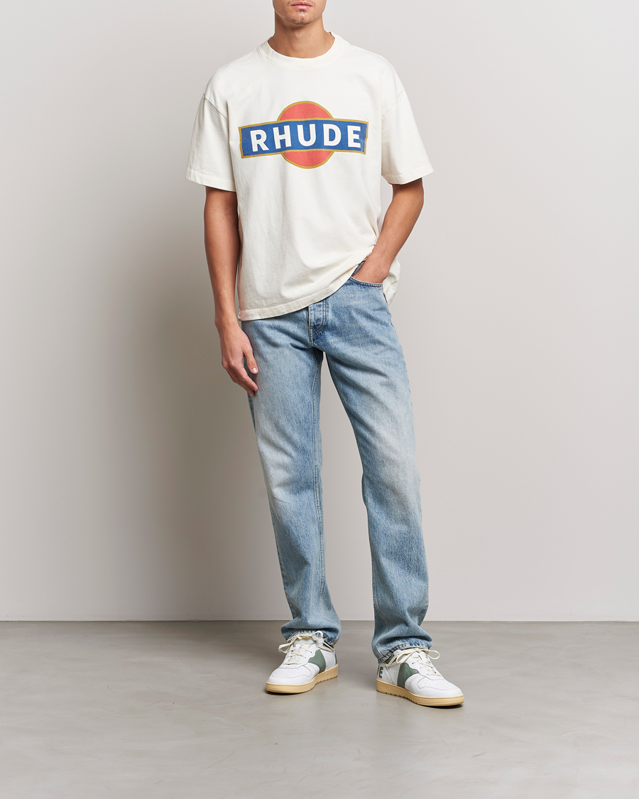 Uomini | T-shirt | Rhude | Vintage Racer T-Shirt White