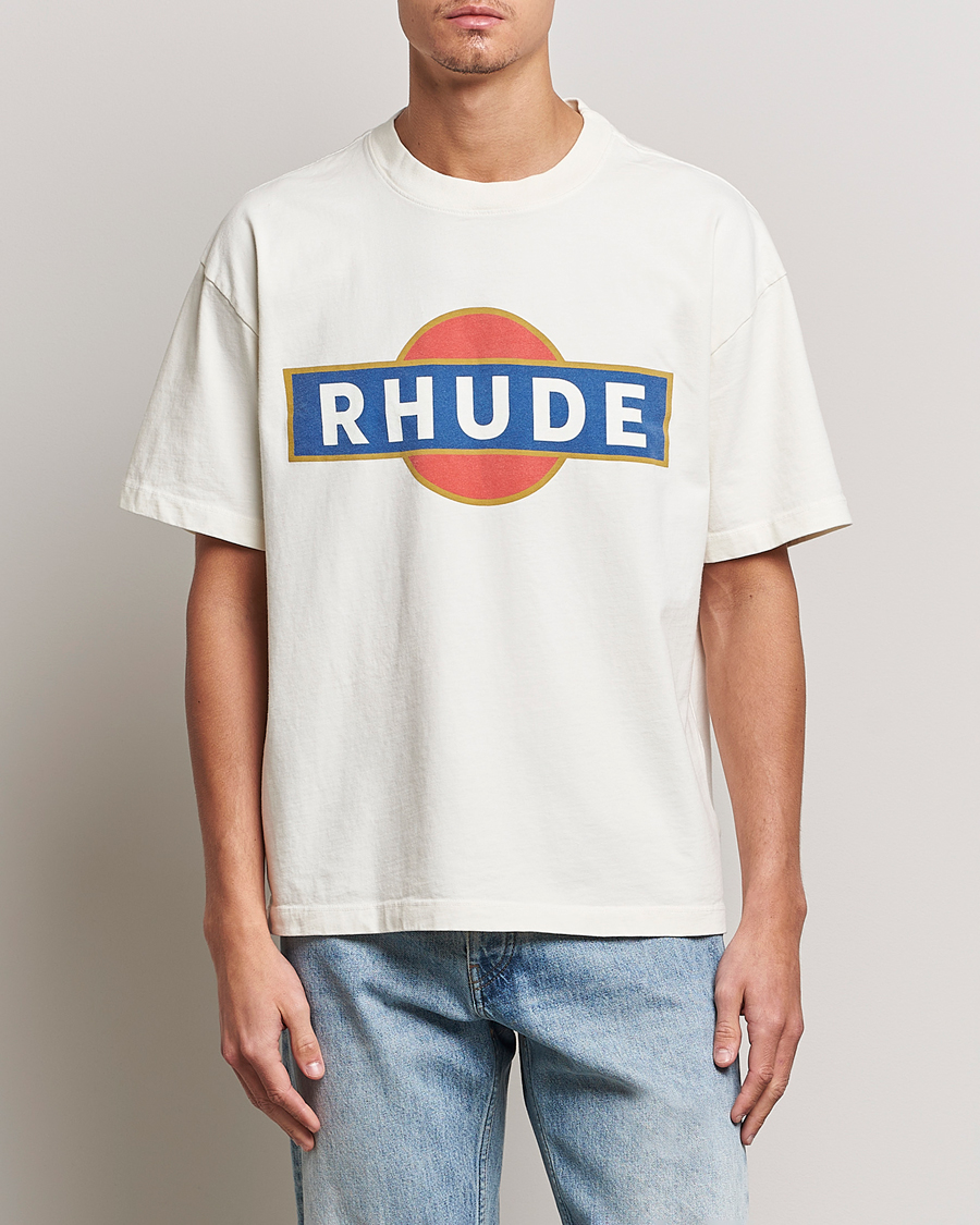 Uomini | T-shirt | Rhude | Vintage Racer T-Shirt White
