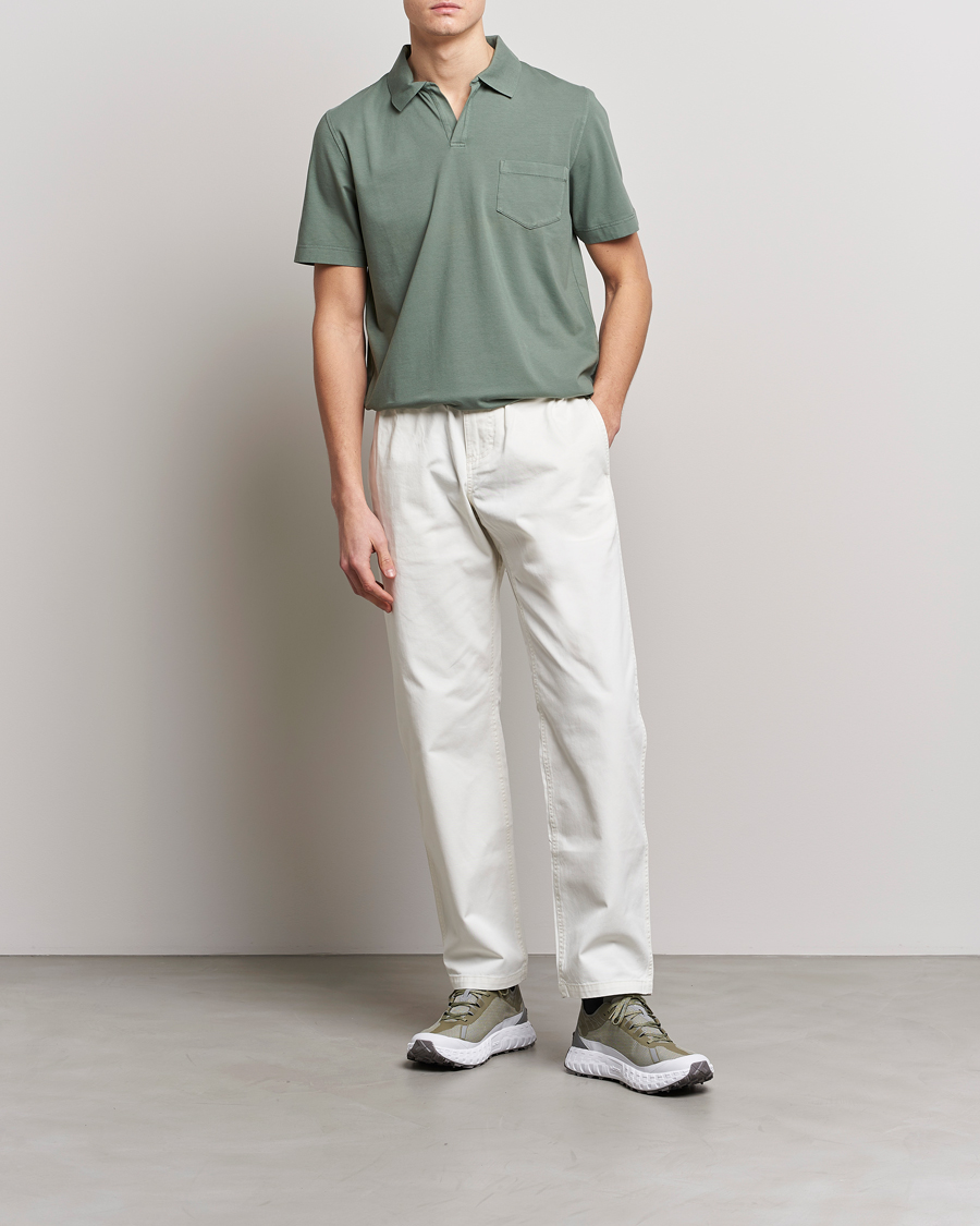 Uomini | Polo | SEASE | Short Sleeve Jersey Polo Sage