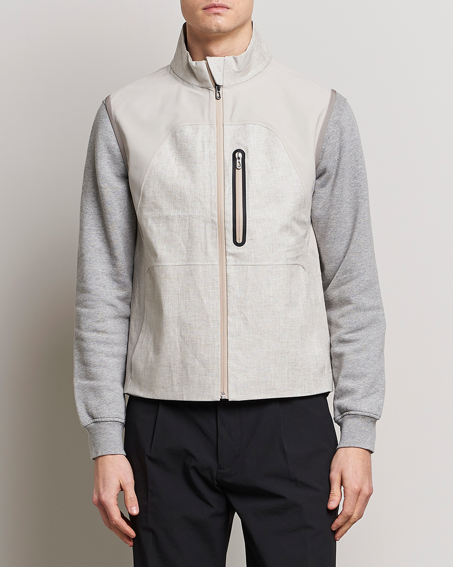 Uomini | Gilet | SEASE | V-8 Linen Gilet Light Beige