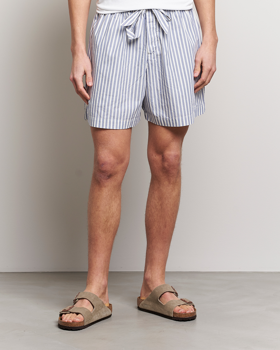 Uomini | Accappatoi & Pigiami | Tekla | Poplin Pyjama Shorts Skagen Stripes