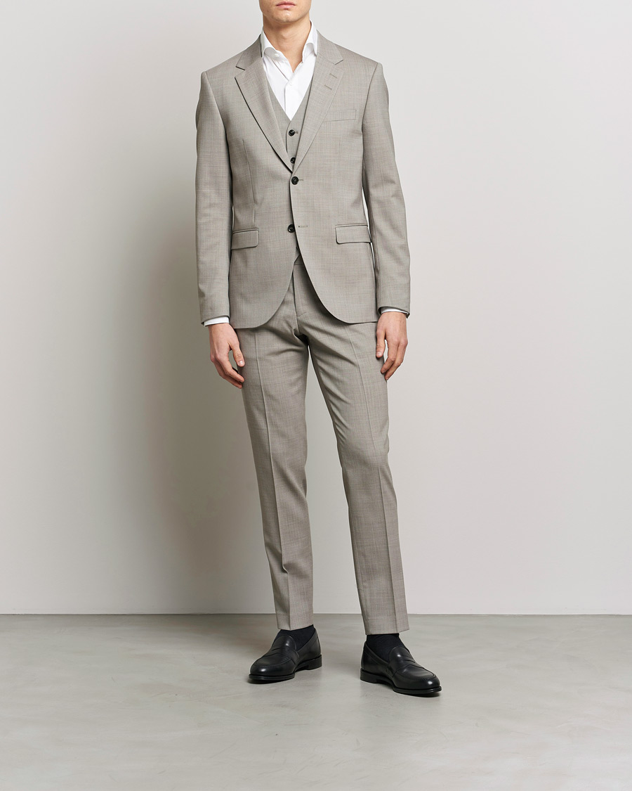 Uomini | Pantaloni | Tiger of Sweden | Tordon Wool Trousers Irish Cream