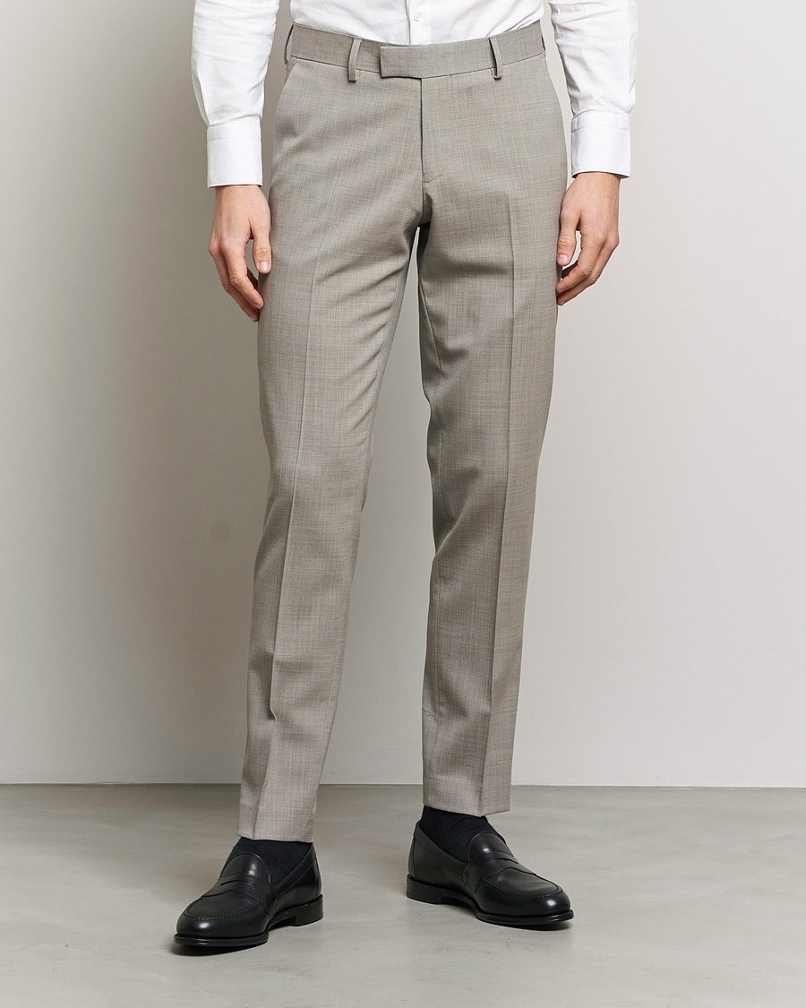 Uomini | Pantaloni | Tiger of Sweden | Tordon Wool Trousers Irish Cream