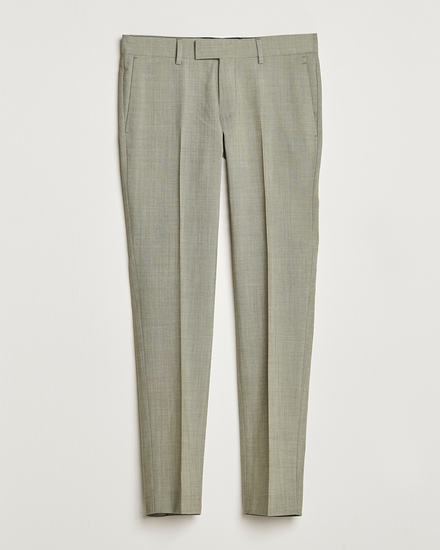 Uomini | Pantaloni | Tiger of Sweden | Tordon Wool Trousers Uniform Green