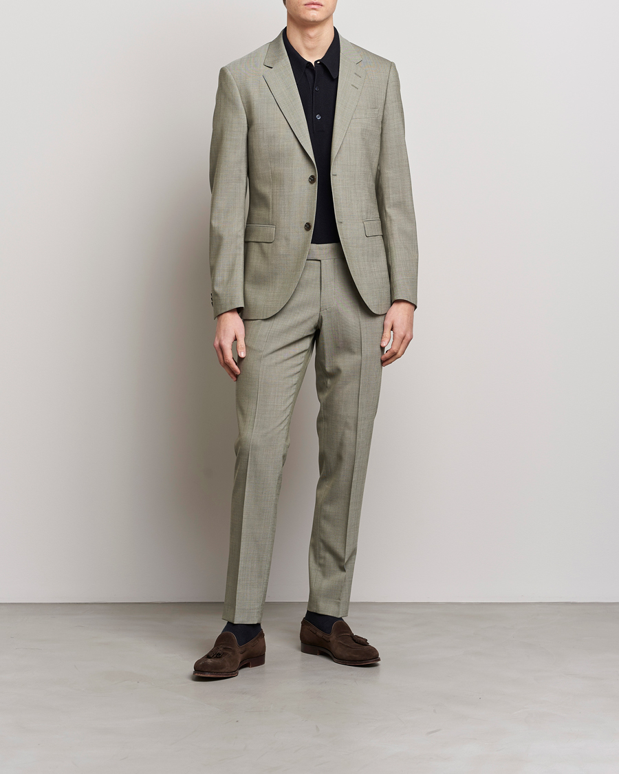 Uomini | Pantaloni | Tiger of Sweden | Tordon Wool Trousers Uniform Green