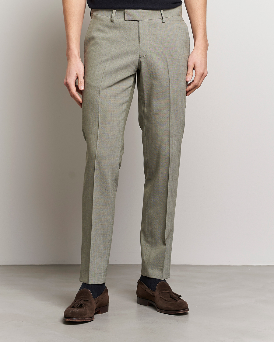 Uomini | Pantaloni | Tiger of Sweden | Tordon Wool Trousers Uniform Green