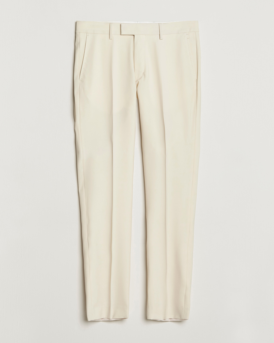 Uomini | Pantaloni | Tiger of Sweden | Tenuta Wool Trousers Light Ivory