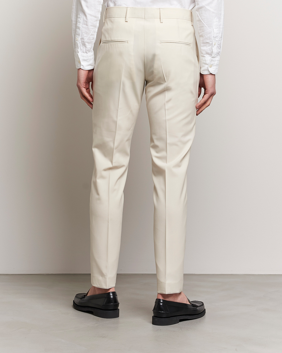 Uomini | Pantaloni | Tiger of Sweden | Tenuta Wool Trousers Light Ivory