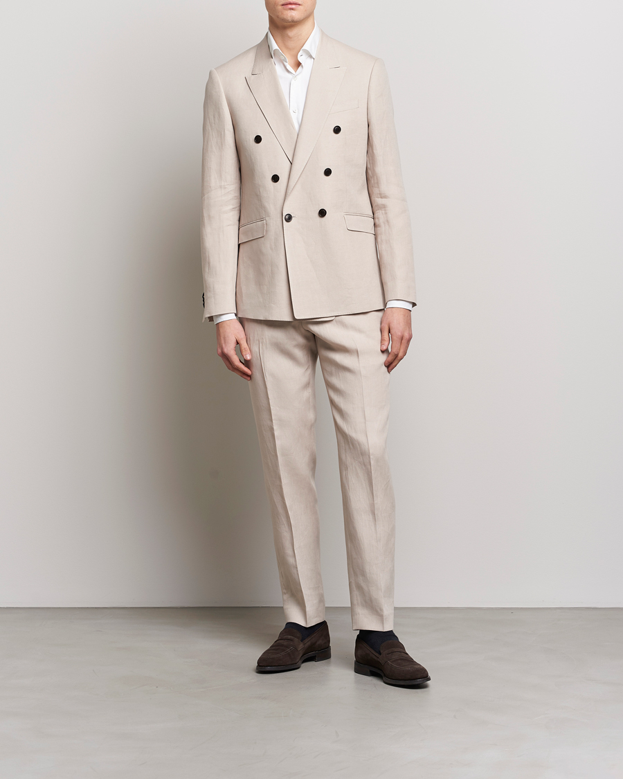Uomini | Blazers | Tiger of Sweden | Heldin Linen Blazer Cream Sand
