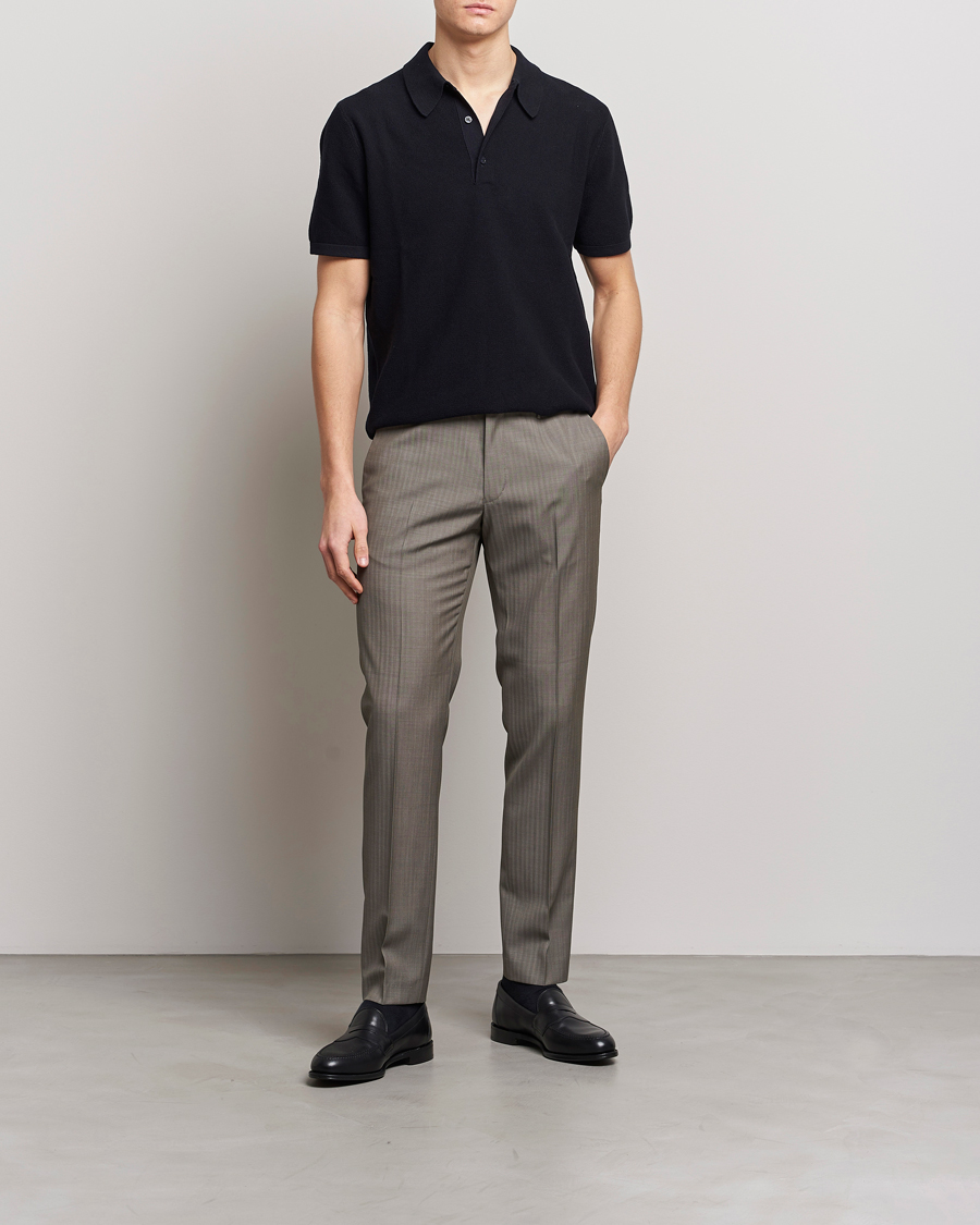 Uomini | Pantaloni | Tiger of Sweden | Tenuta Wool Trousers Dark Sand