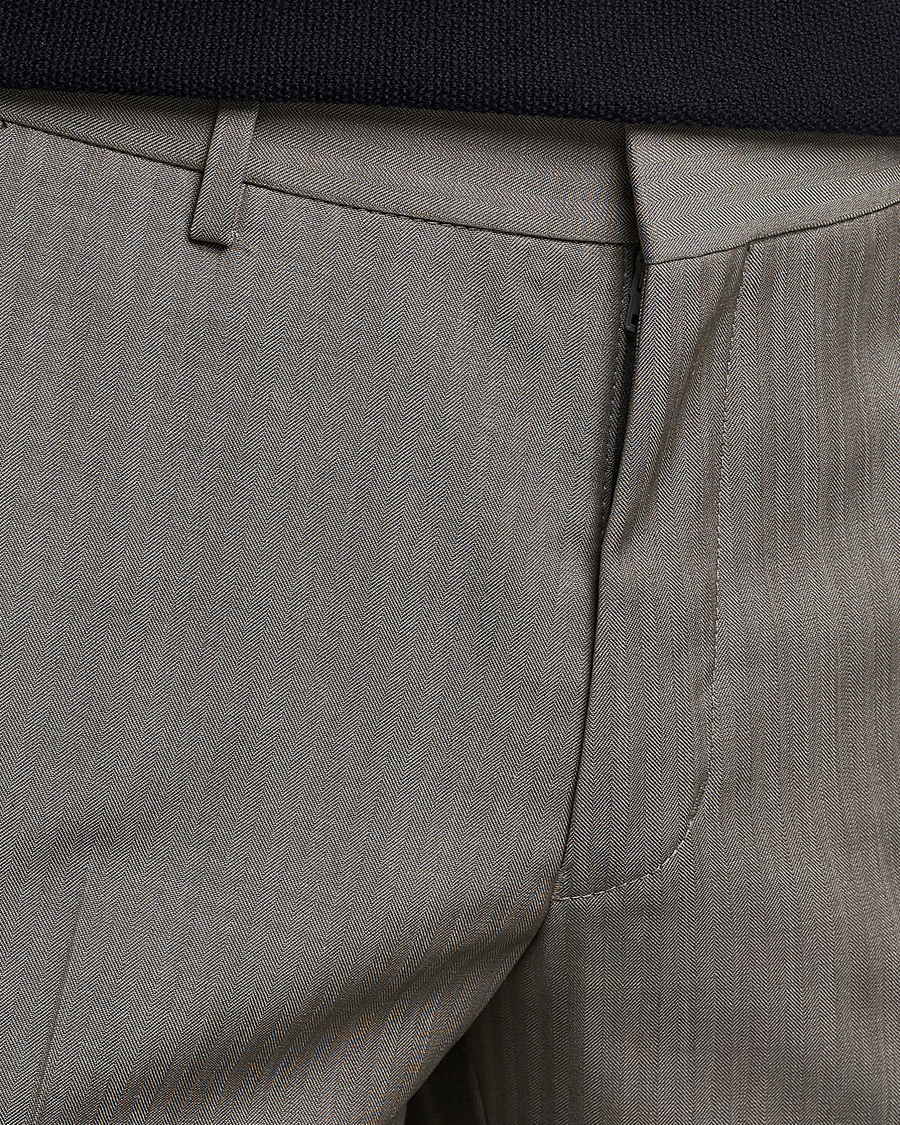 Uomini | Pantaloni | Tiger of Sweden | Tenuta Wool Trousers Dark Sand