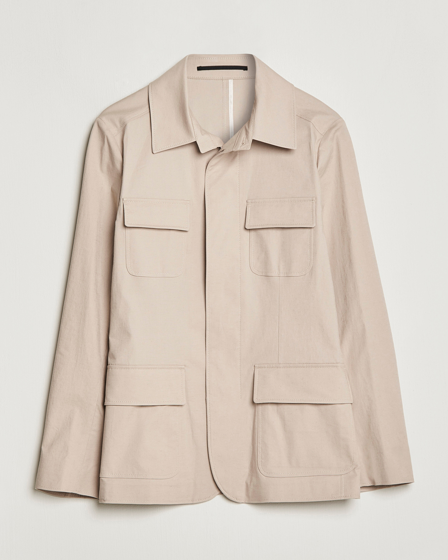Uomini | Giacche | Tiger of Sweden | Jora Cotton Linen Jacket Cream Sand
