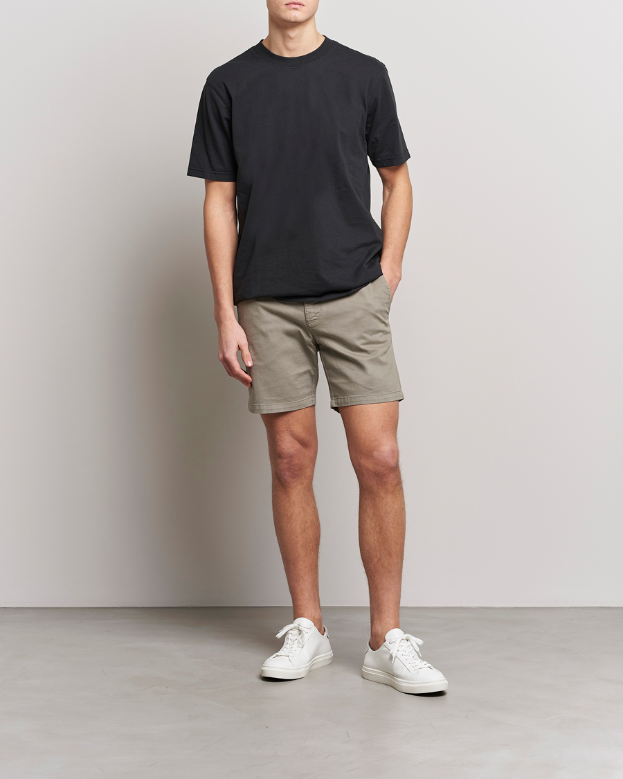 Uomini | Pantaloncini | Tiger of Sweden | Caid Cotton Shorts Dusty Green