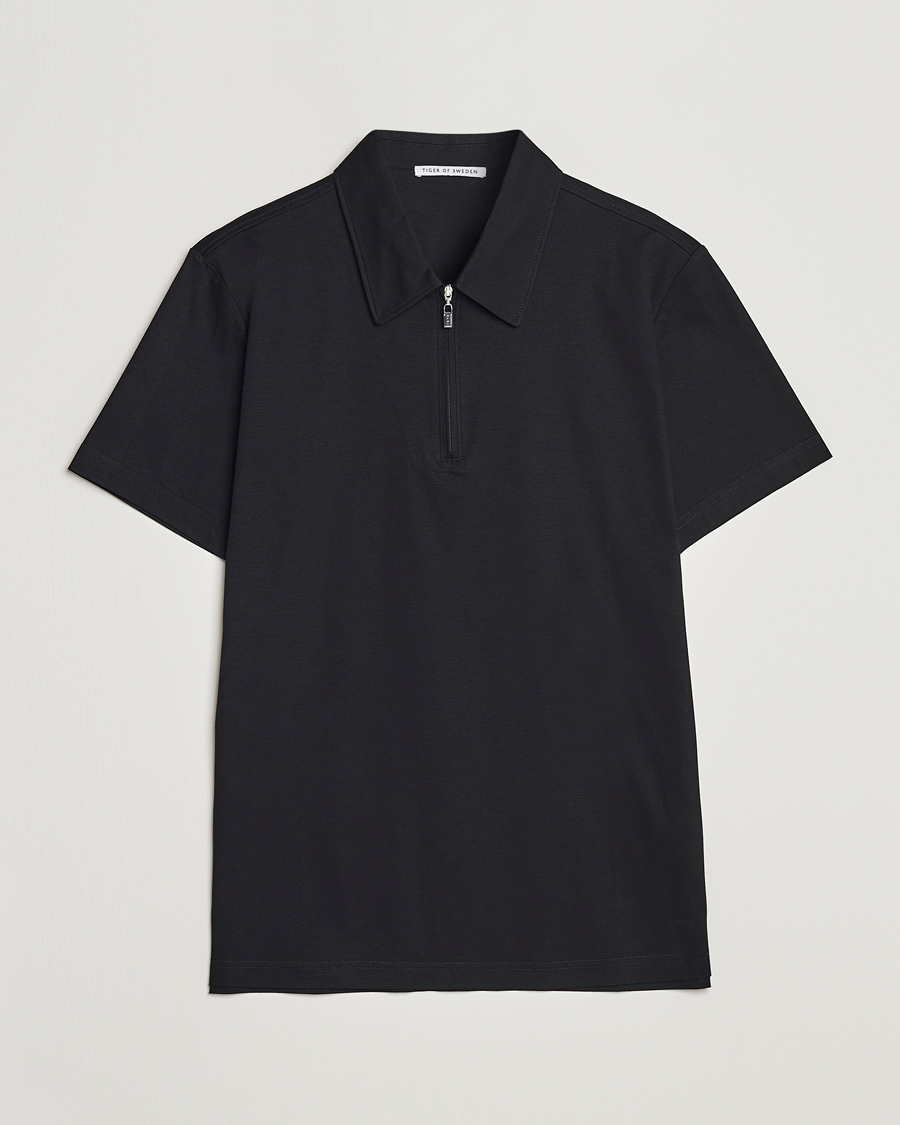 Uomini | Camicie | Tiger of Sweden | Laron Mercerized Cotton Shirt Black