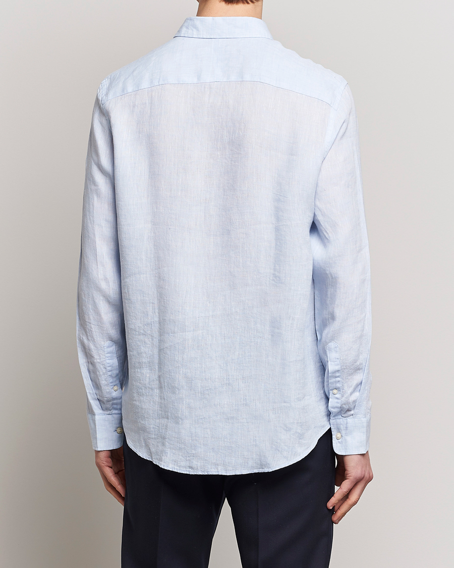 Uomini | Camicie | Tiger of Sweden | Sankt Linen Shirt Light Blue