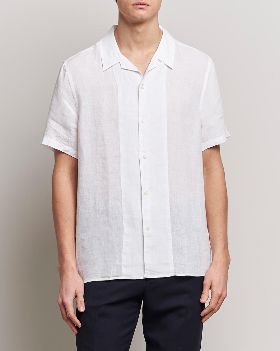 Uomini | Camicie | Tiger of Sweden | Riccerdo Linen Shirt Pure White