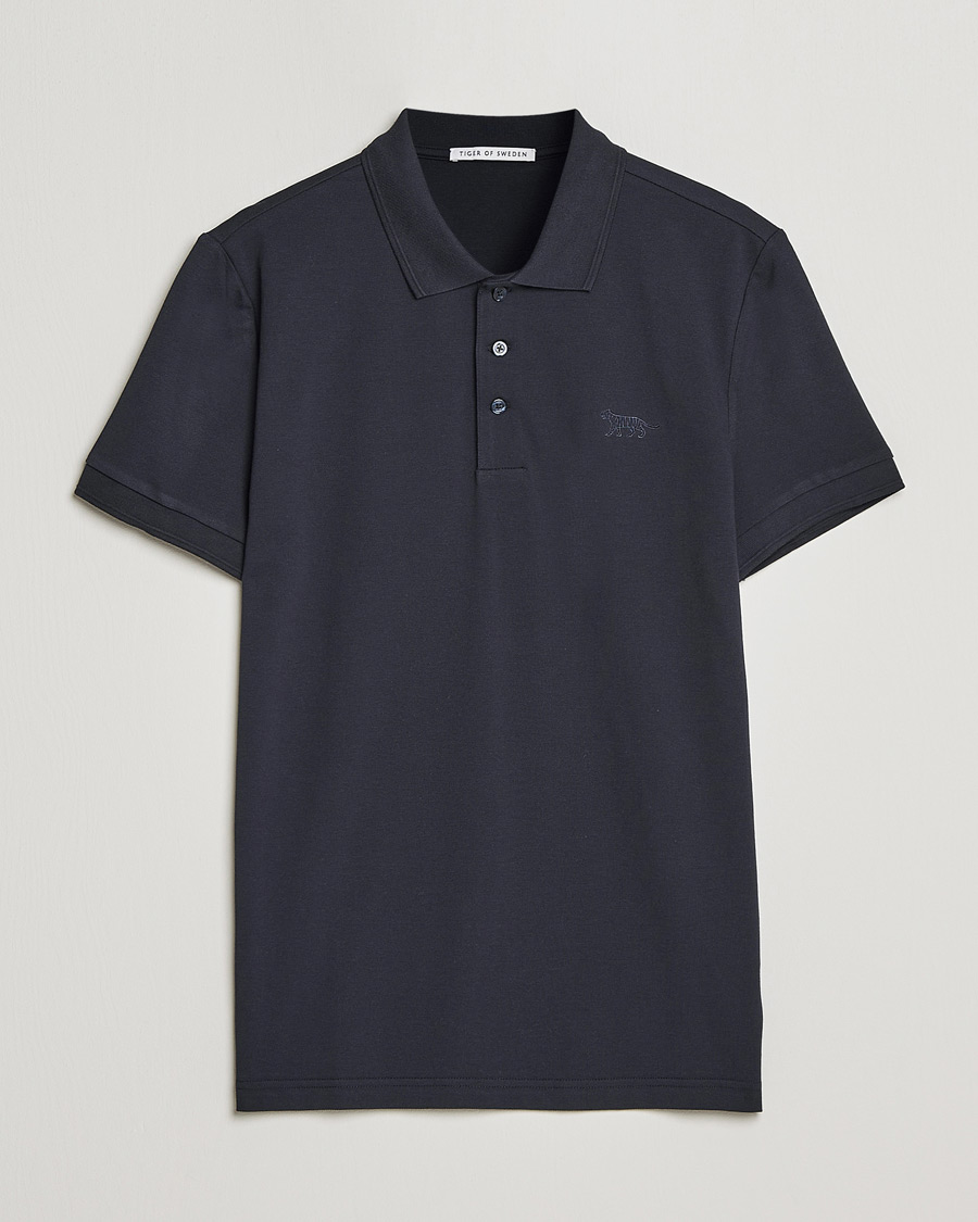 Uomini | Polo | Tiger of Sweden | Diaros Cotton Pique Light Ink