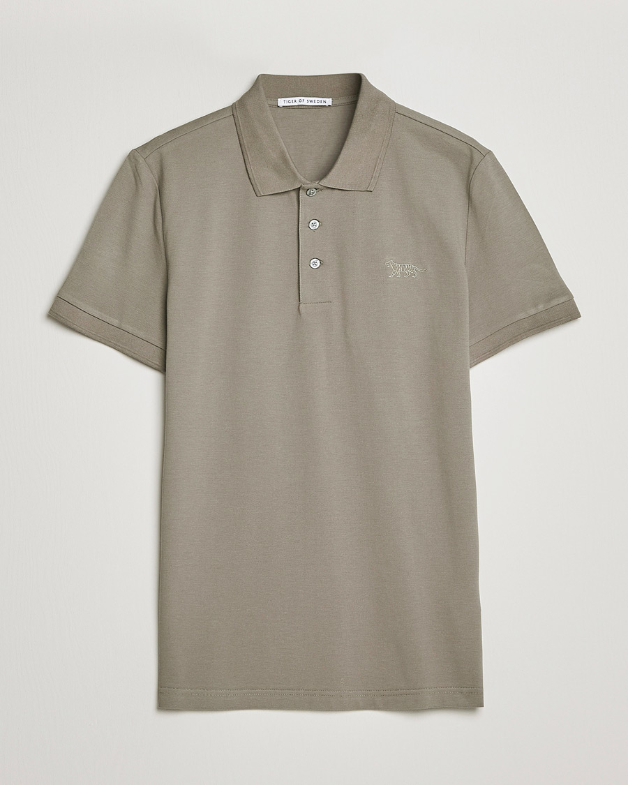 Uomini | Polo | Tiger of Sweden | Diaros Cotton Pique Light Khaki