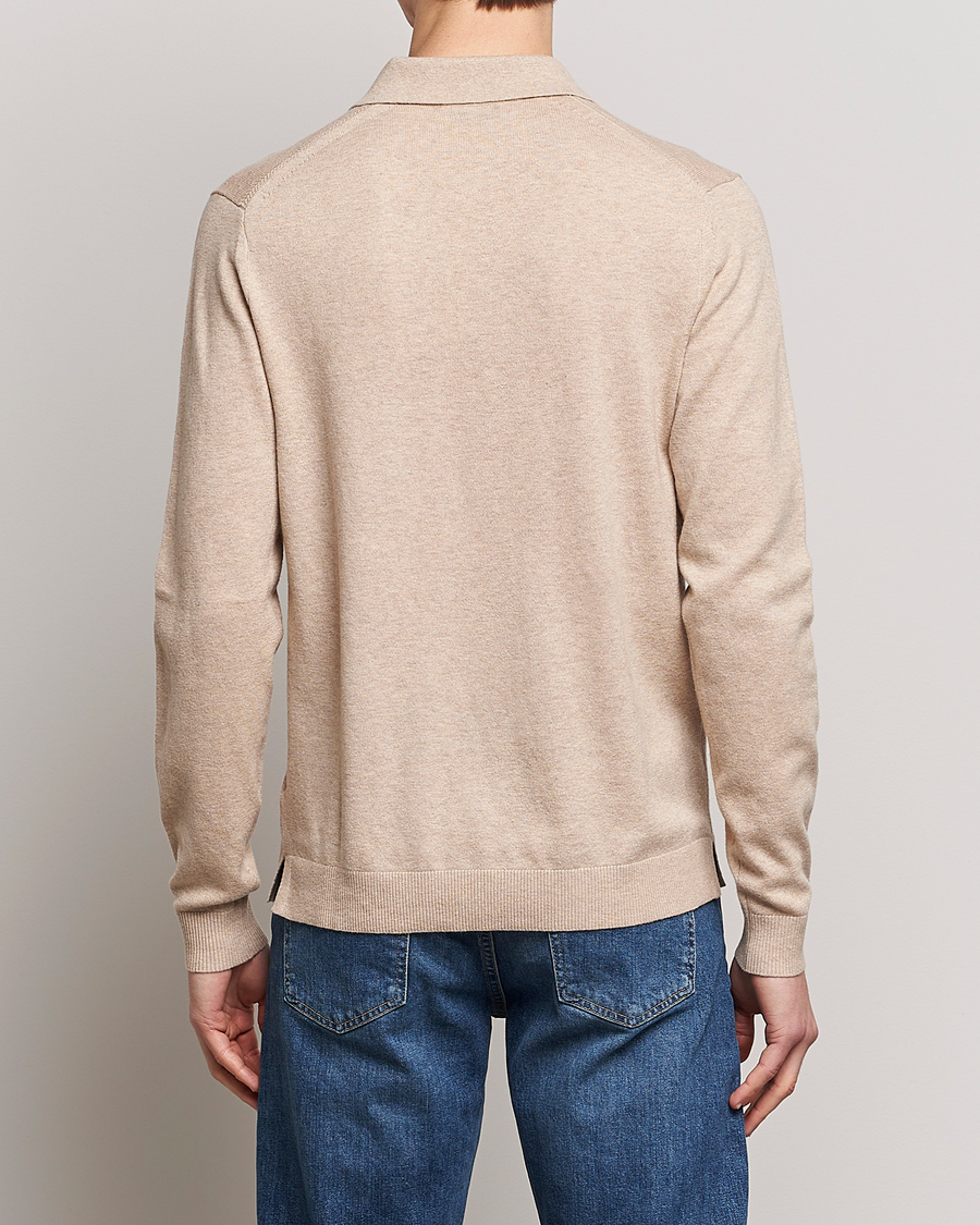 Uomini | Maglieria | Tiger of Sweden | Orbit Merino Wool Half Zip Beige Melange