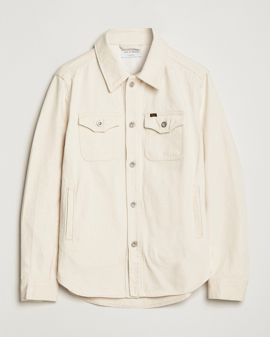 Uomini | Giacche | Tiger of Sweden | Get Denim Jacket Ecru denim