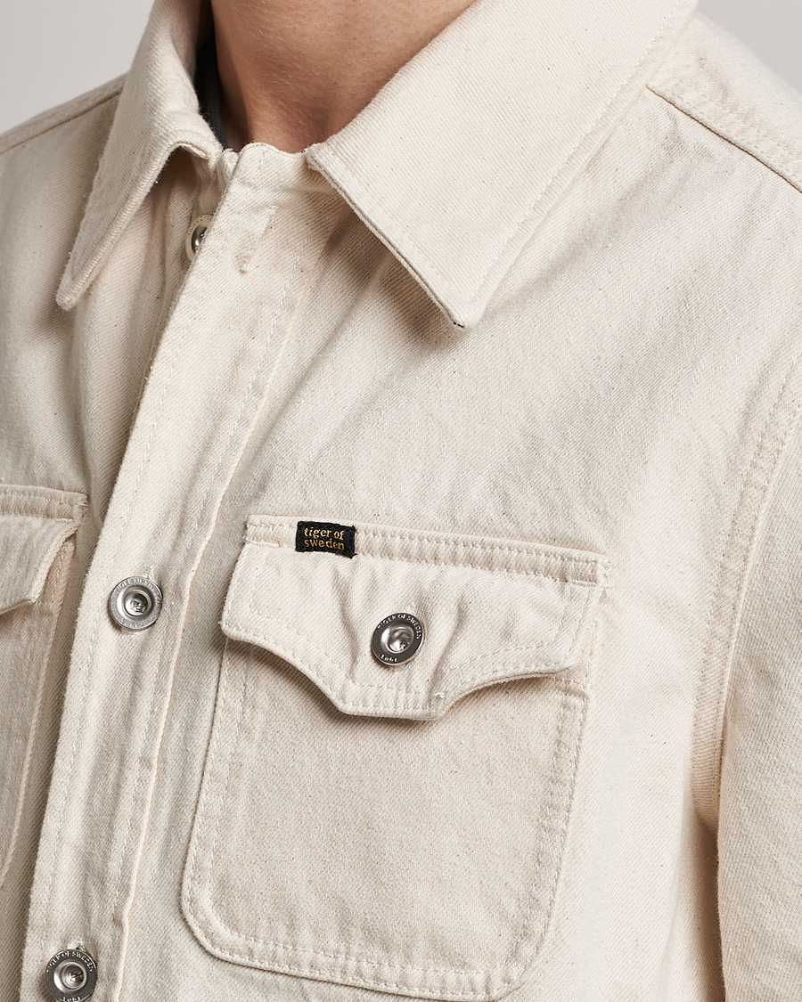 Uomini | Giacche | Tiger of Sweden | Get Denim Jacket Ecru denim