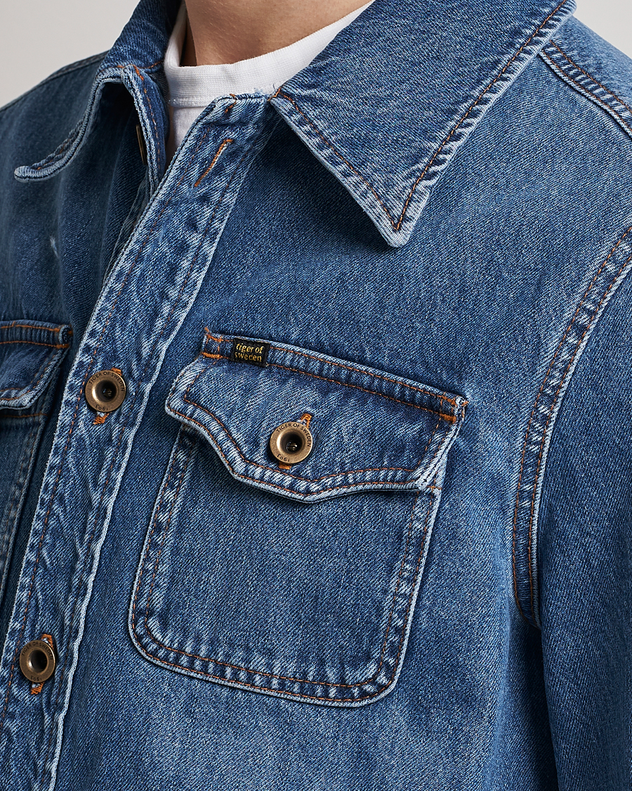 Uomini | Giacche | Tiger of Sweden | Get Denim Jacket Medium Blue