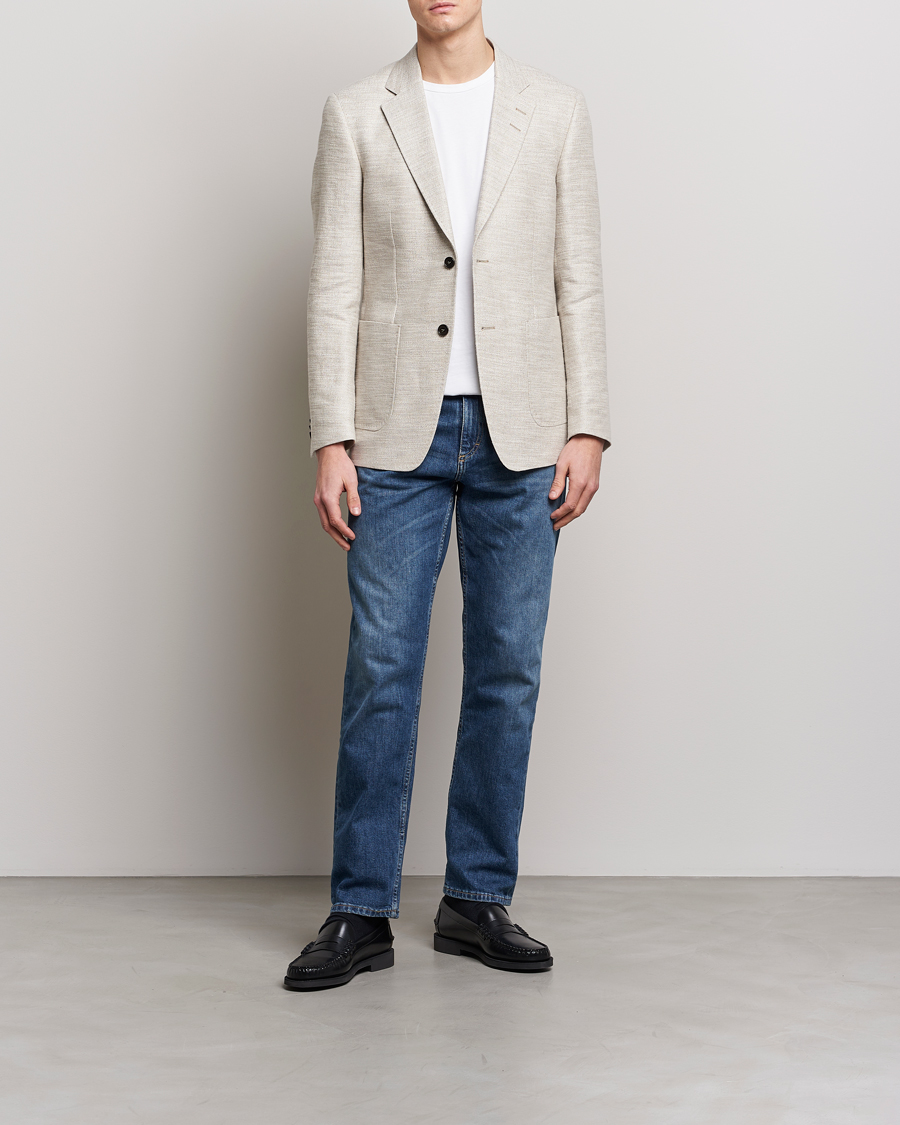 Uomini | Blazers | Tiger of Sweden | Jeffery Hampa Cotton Jacket Light Ivory