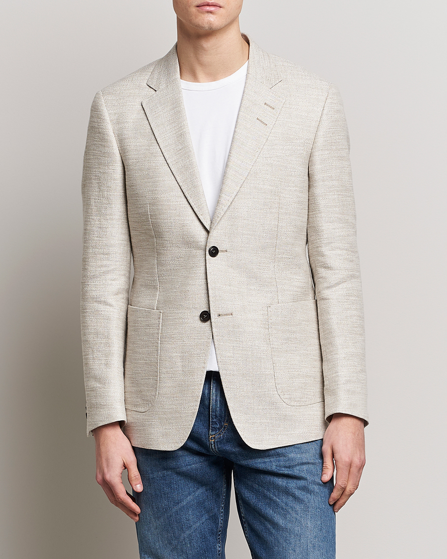 Uomini | Blazers | Tiger of Sweden | Jeffery Hampa Cotton Jacket Light Ivory