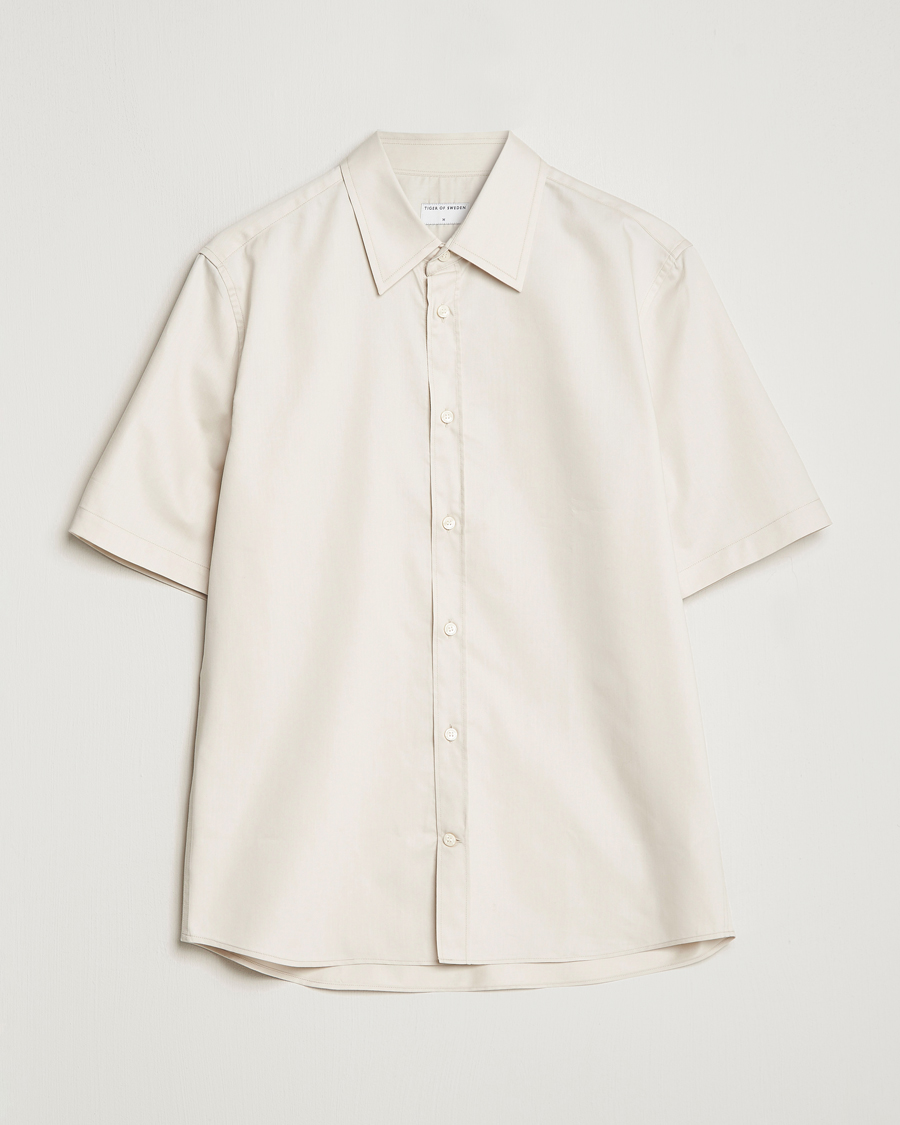 Uomini | Camicie | Tiger of Sweden | Enree Lyocell Shirt Light Ivory
