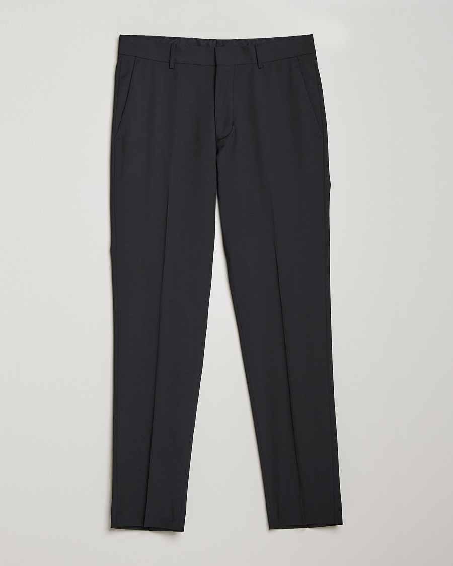 Uomini | Pantaloni | Tiger of Sweden | Tenuta Wool Travel Suit Trousers Black