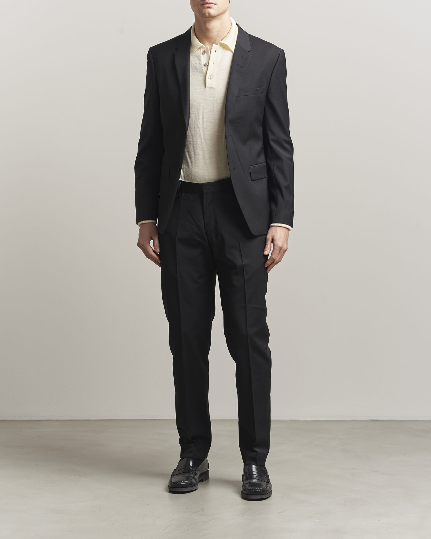 Uomini | Pantaloni | Tiger of Sweden | Tenuta Wool Travel Suit Trousers Black