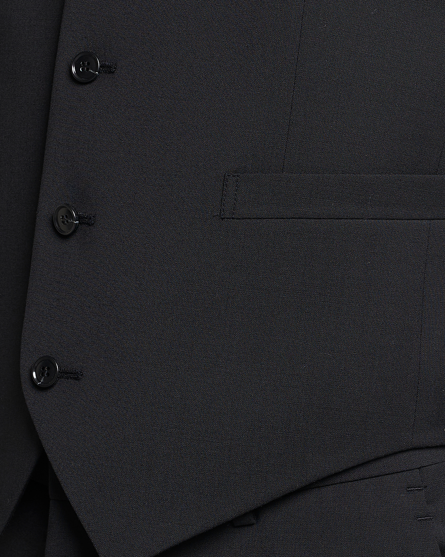 Uomini | Blazers | Tiger of Sweden | Wayde Wool Travel Waistcoat Black