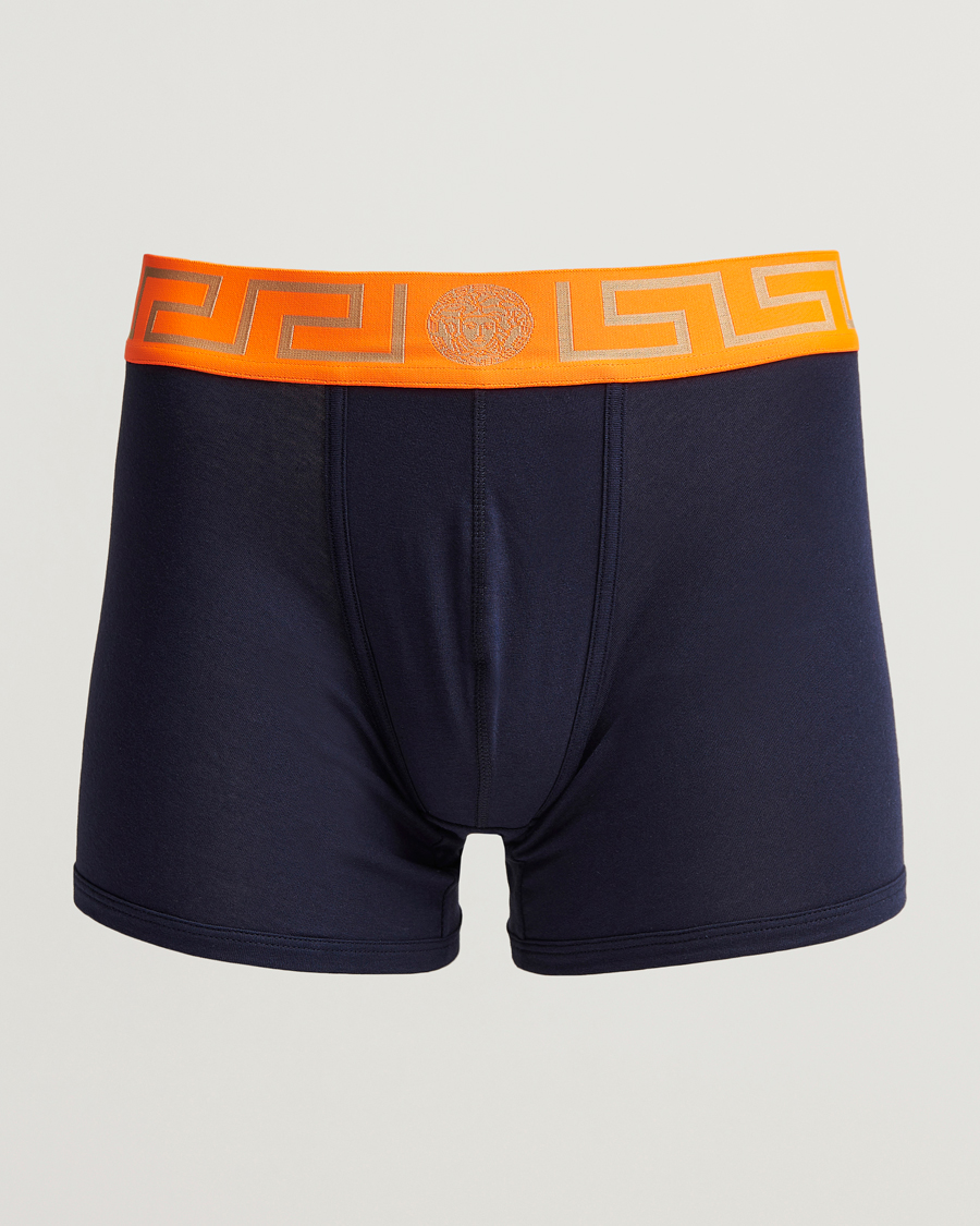 Uomini | Biancheria intima | Versace | Greca Boxer Briefs Navy/Orange