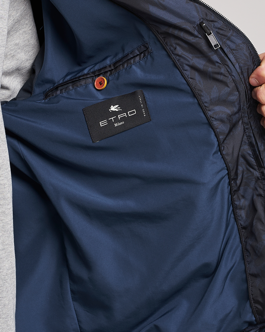 Uomini | Giacche | Etro | Packable Nylon Bomber Navy