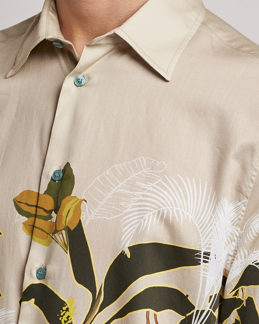 Uomini | Camicie | Etro | Printed Camp Collar Shirt Beige