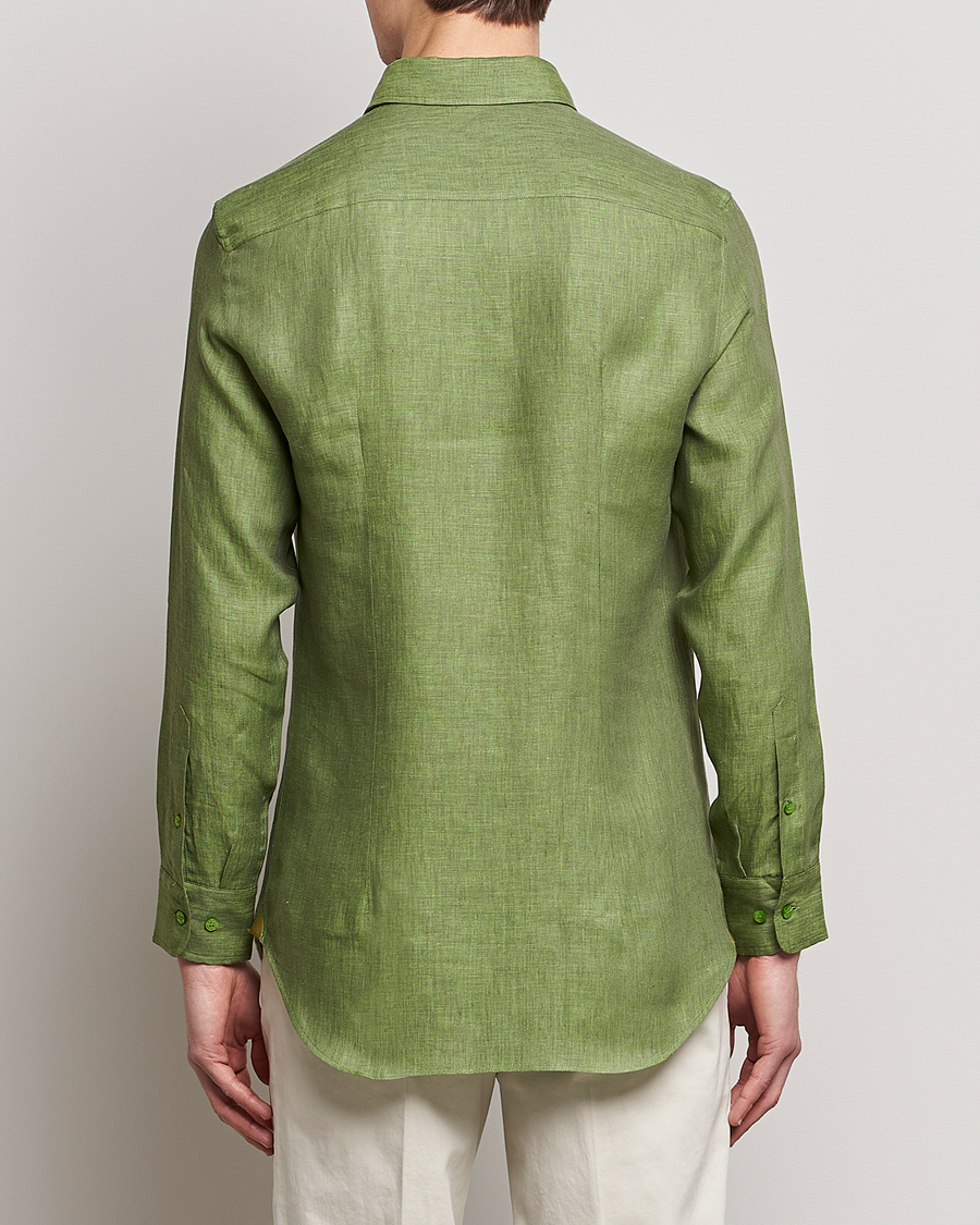 Uomini | Camicie | Etro | Linen Sport Shirt Green