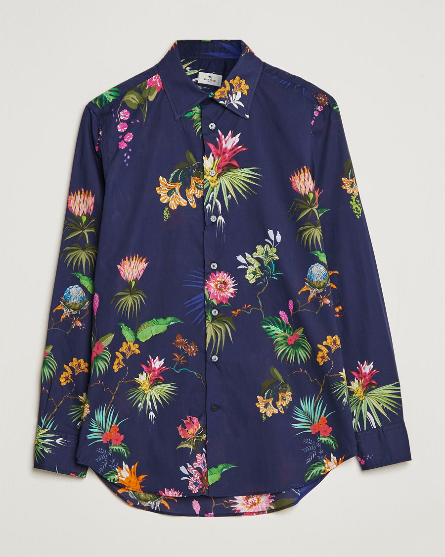 Uomini | Camicie | Etro | Floreale Printed Shirt Navy