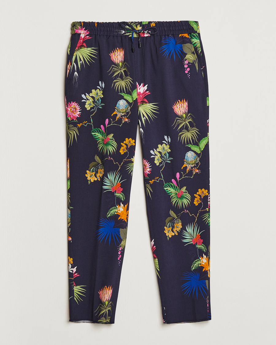 Uomini | Pantaloni | Etro | Printed Casual Trousers Navy
