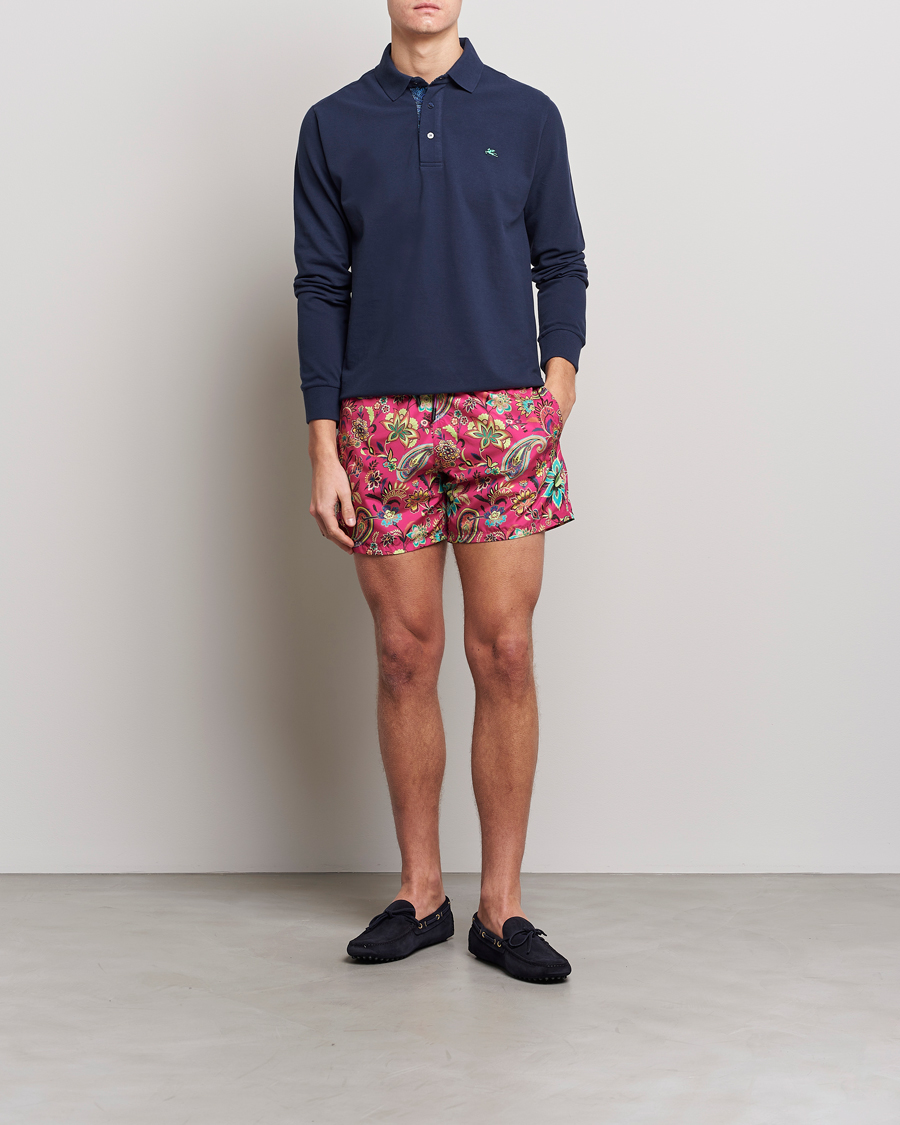 Uomini | Costumi da bagno | Etro | Floreale Printed Swim Trunks Rosa