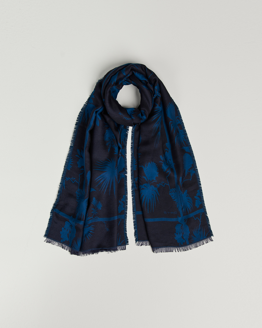 Uomini | Etro Jacquard Floreale Scarf Navy | Etro | Jacquard Floreale Scarf Navy