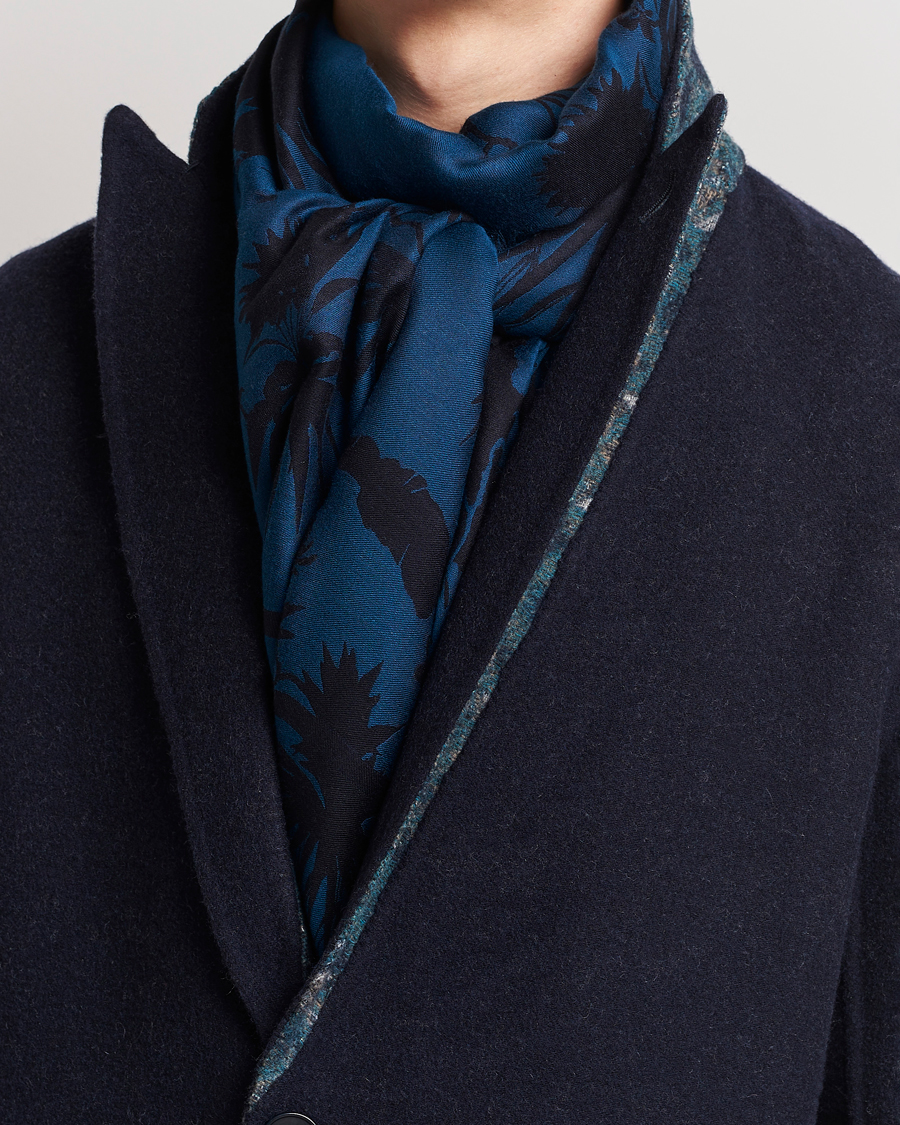 Uomini | Etro Jacquard Floreale Scarf Navy | Etro | Jacquard Floreale Scarf Navy