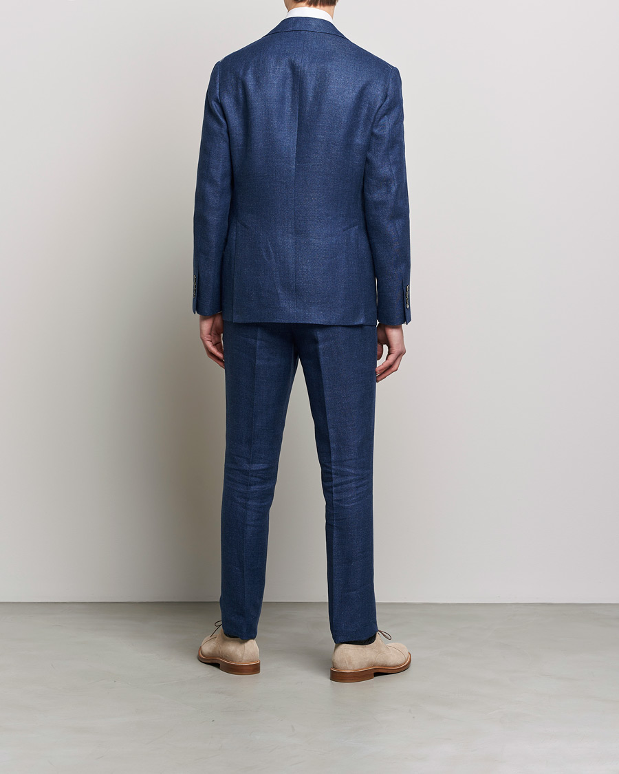 Uomini | Abiti | Brunello Cucinelli | Linen/Silk Suit Royal Blue