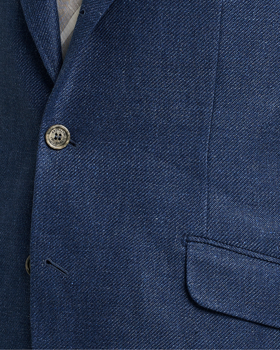 Uomini | Abiti | Brunello Cucinelli | Linen/Silk Suit Royal Blue