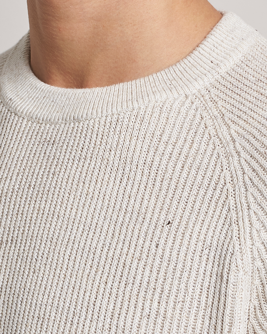 Uomini | Maglieria | Brunello Cucinelli | Chine Rib Sweater Light Beige