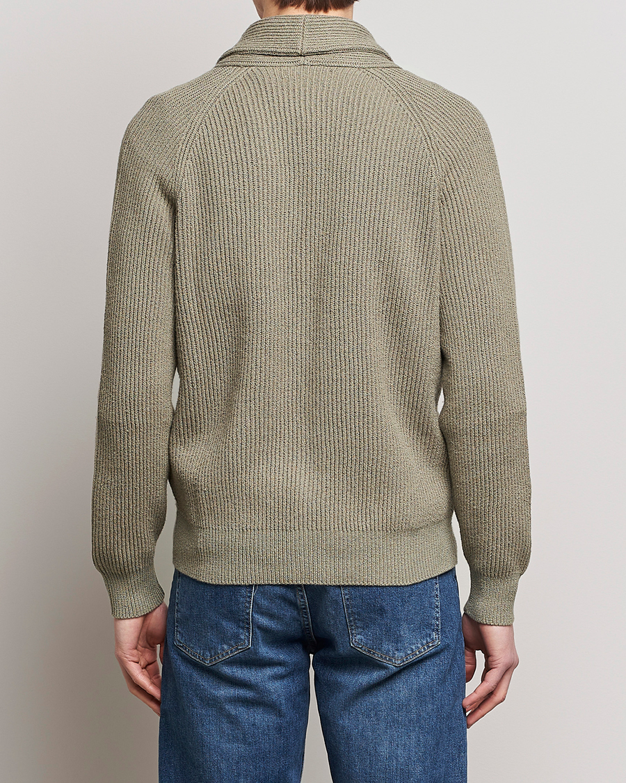 Uomini | Maglieria | Brunello Cucinelli | Heavy Rib Cardigan Olive