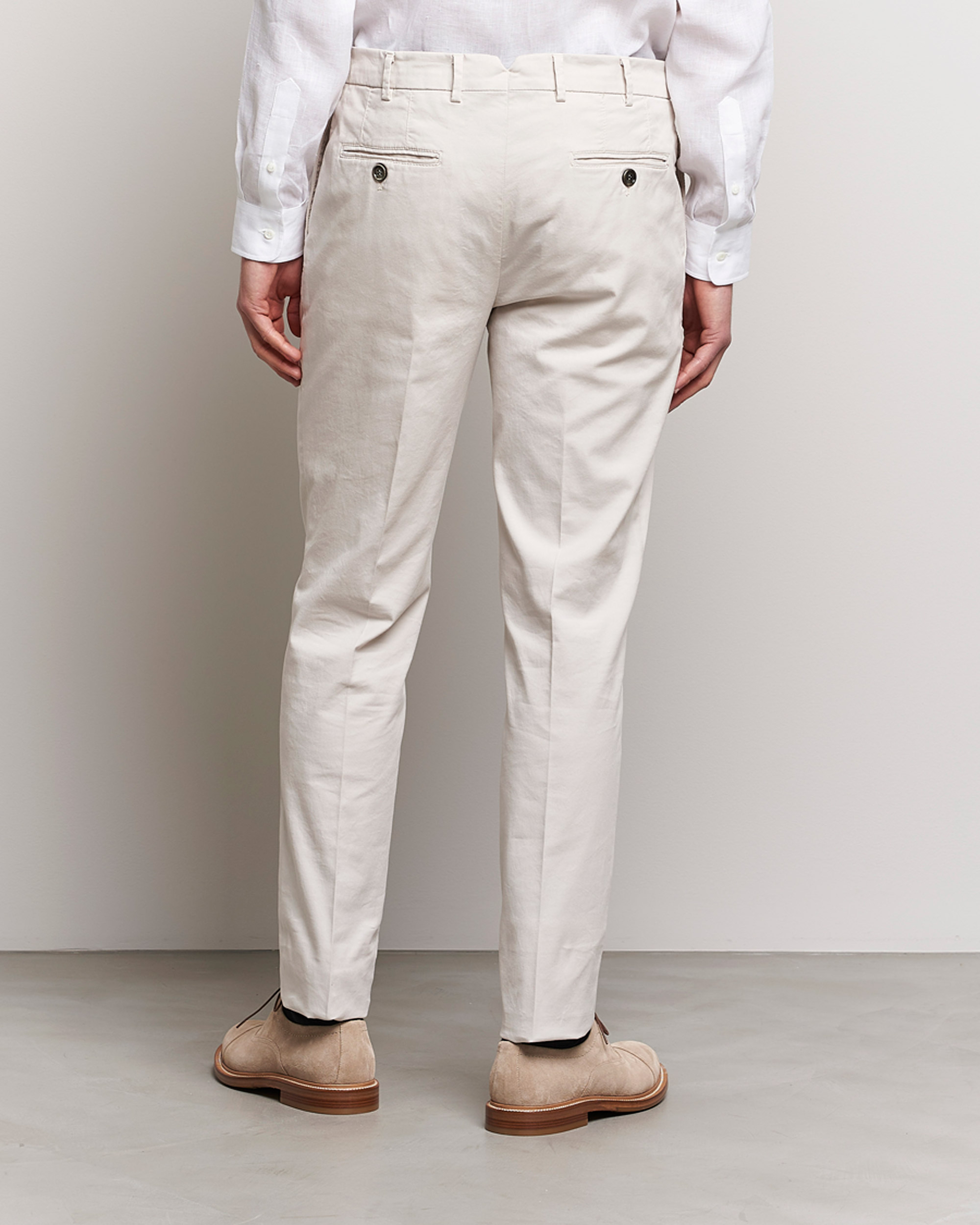 Uomini | Pantaloni | Brunello Cucinelli | Slim Fit Cotton Chinos Off White