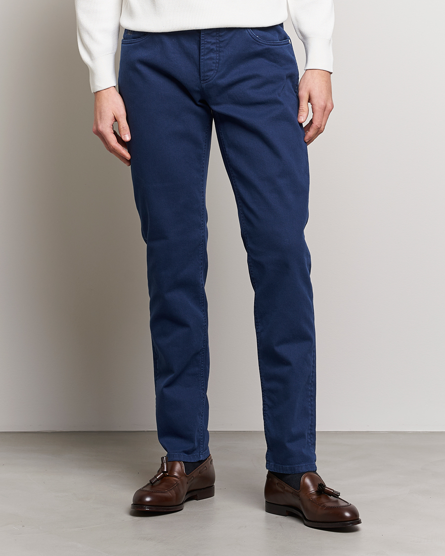 Uomini | Pantaloni | Brunello Cucinelli | Slim Fit 5-Pocket Pants Dark Blue